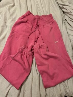 Nike Kids Pink Jogger Sweatpants with Swoosh